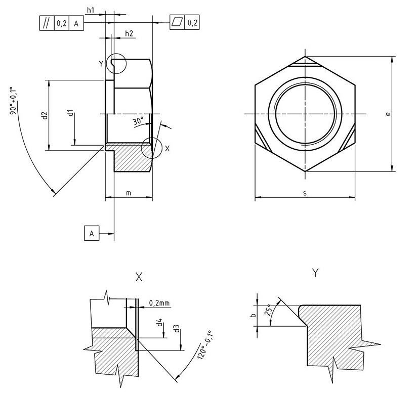 đai ốc hàn 3 chân inox