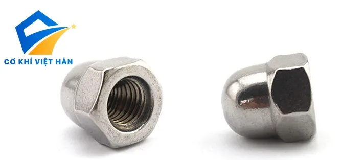 Ê cu mũ inox