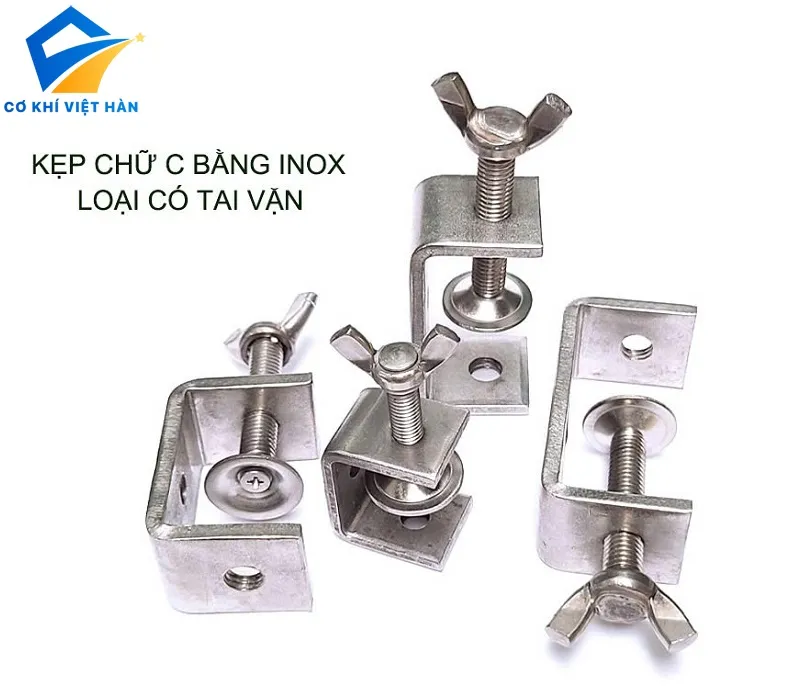 Chọn Kẹp Chữ C Inox Loại Có Tai Vặn