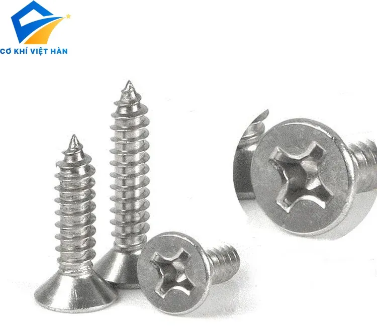 Vít gỗ inox đầu bằng