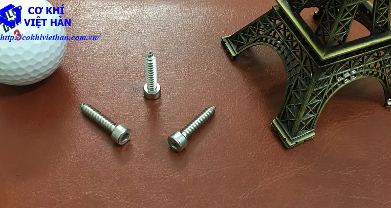 Vít gỗ inox đầu lục giác chìm trụ