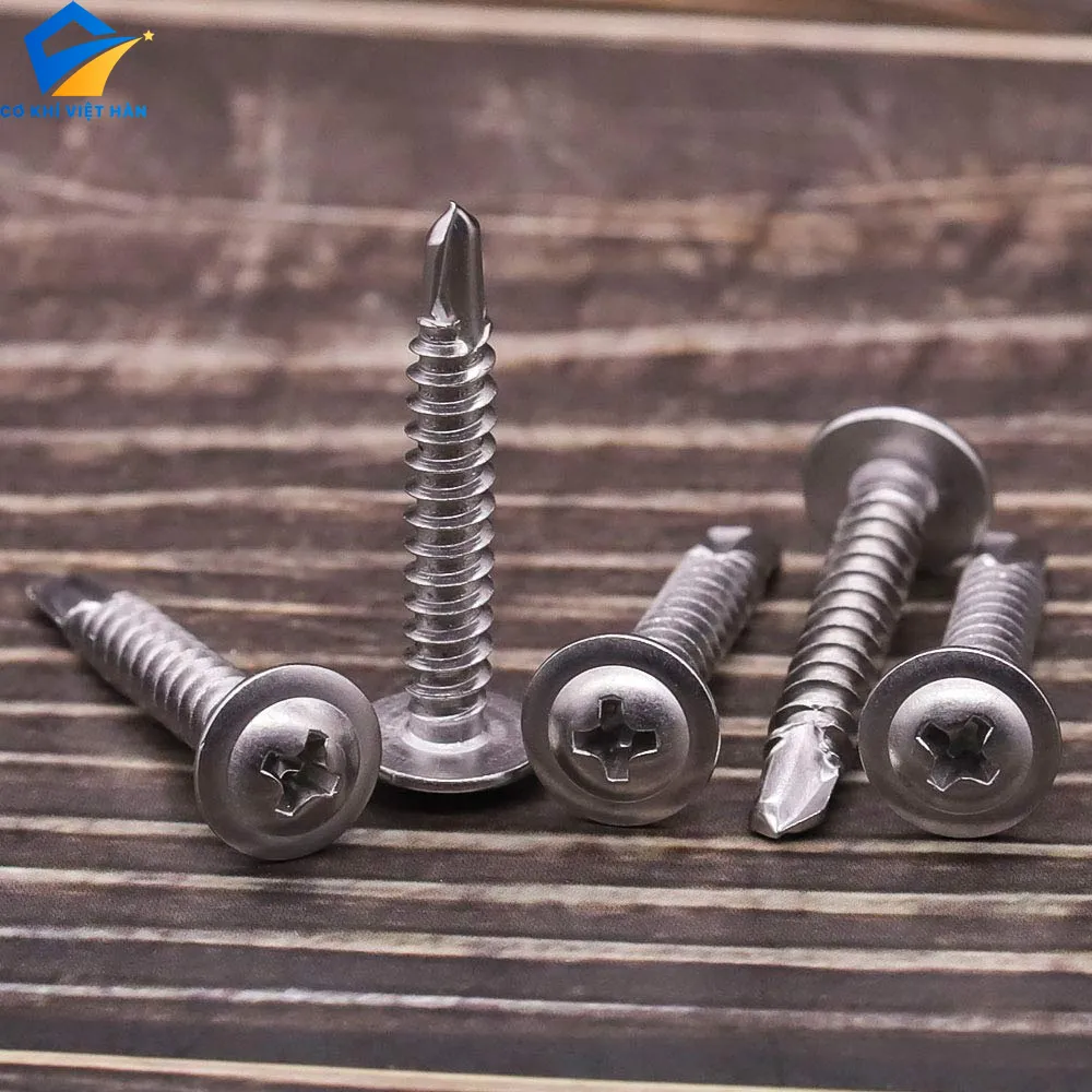 Vít tự khoan inox đầu dù