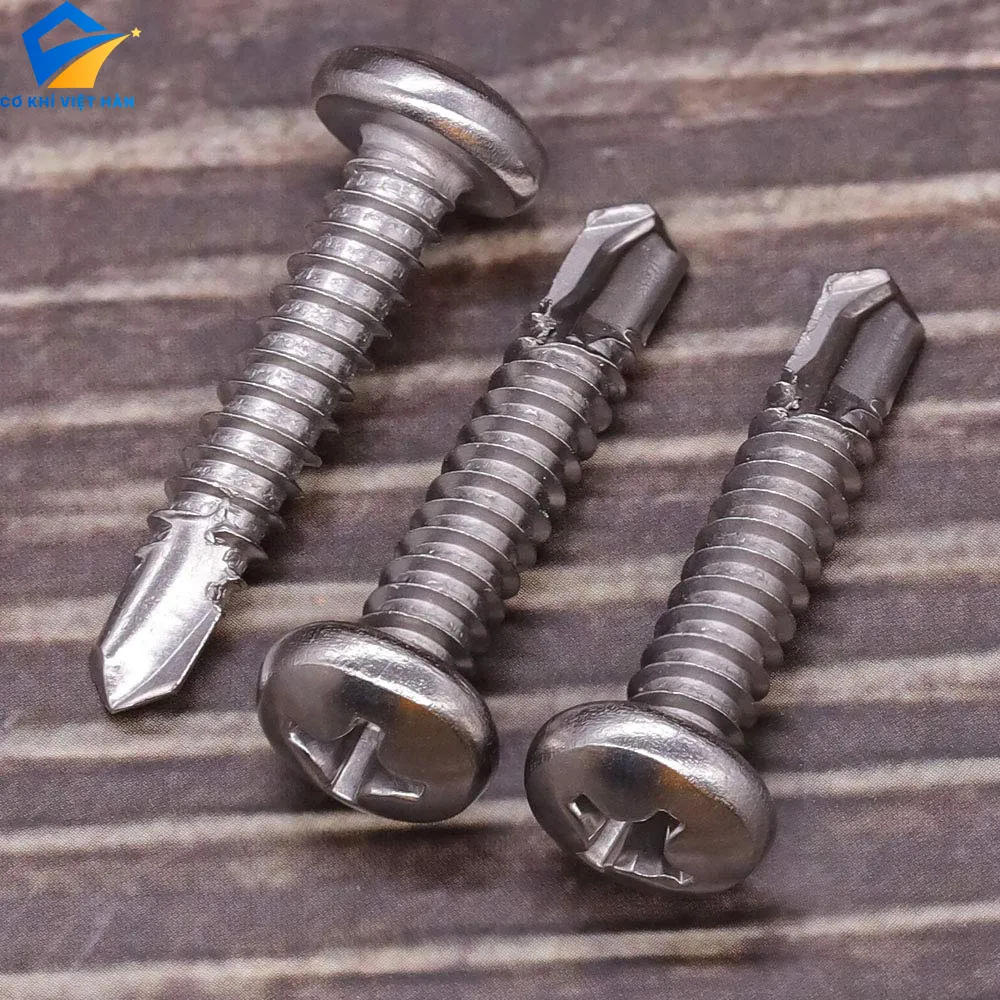 Vít tự khoan inox đầu tròn